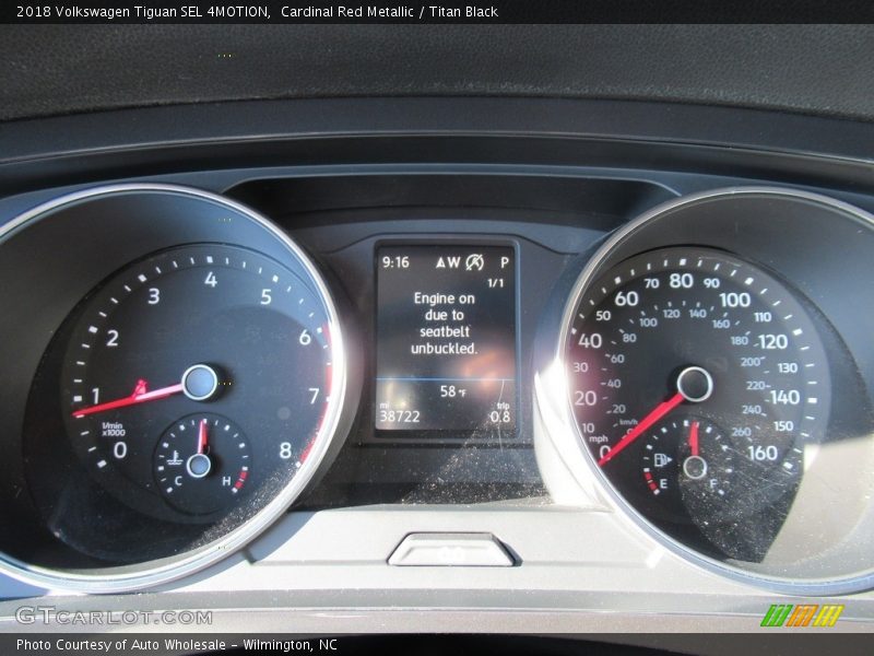 Cardinal Red Metallic / Titan Black 2018 Volkswagen Tiguan SEL 4MOTION