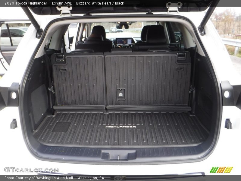 Blizzard White Pearl / Black 2020 Toyota Highlander Platinum AWD