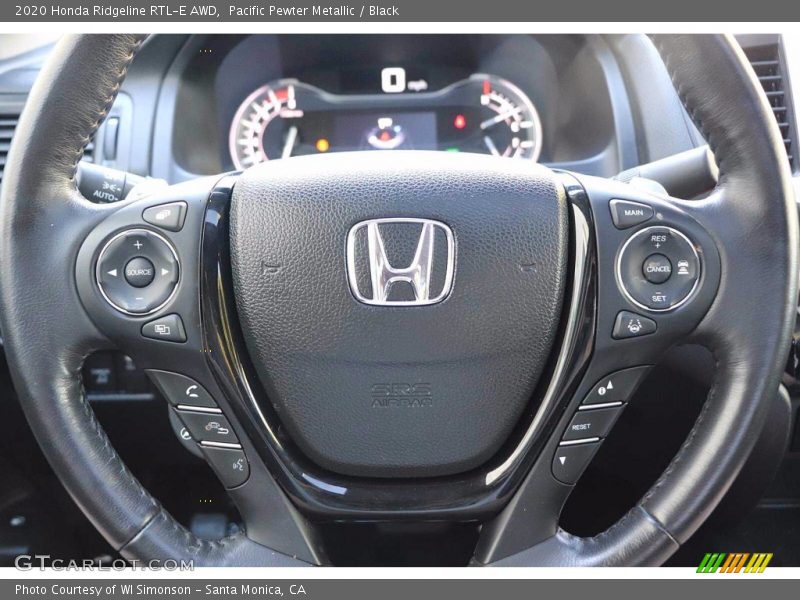 Pacific Pewter Metallic / Black 2020 Honda Ridgeline RTL-E AWD