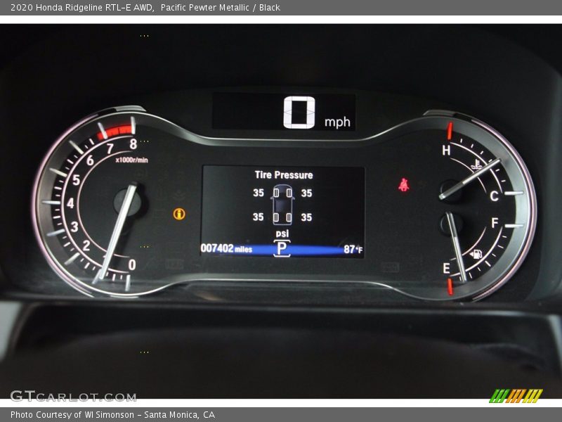 Pacific Pewter Metallic / Black 2020 Honda Ridgeline RTL-E AWD