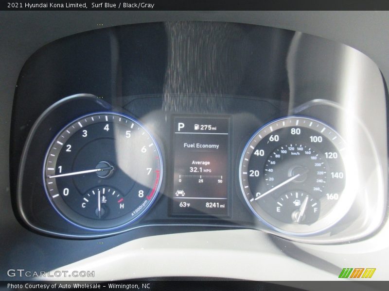 Surf Blue / Black/Gray 2021 Hyundai Kona Limited