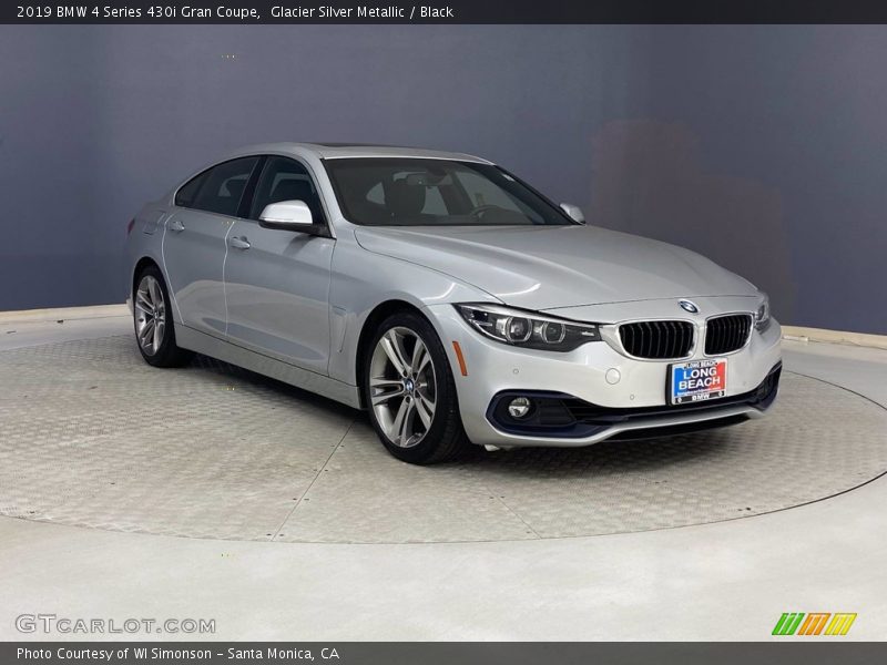 Glacier Silver Metallic / Black 2019 BMW 4 Series 430i Gran Coupe