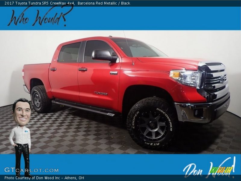 Barcelona Red Metallic / Black 2017 Toyota Tundra SR5 CrewMax 4x4