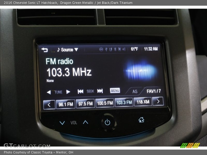 Dragon Green Metallic / Jet Black/Dark Titanium 2016 Chevrolet Sonic LT Hatchback