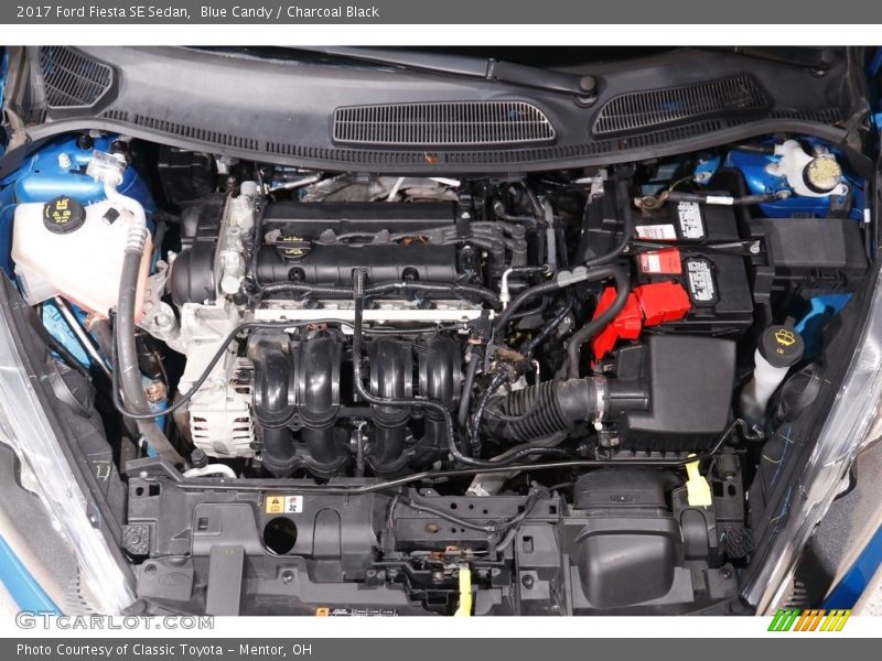 Blue Candy / Charcoal Black 2017 Ford Fiesta SE Sedan