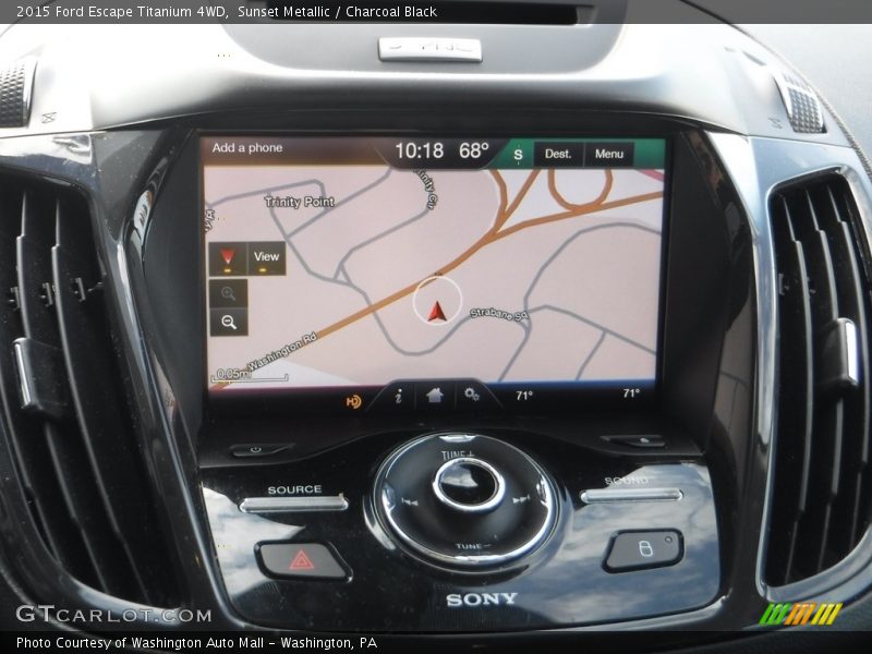 Sunset Metallic / Charcoal Black 2015 Ford Escape Titanium 4WD
