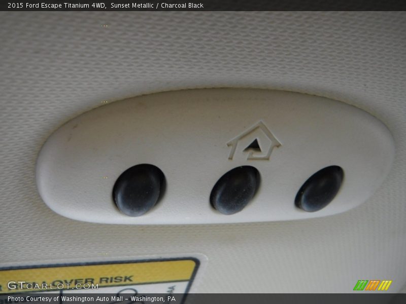 Sunset Metallic / Charcoal Black 2015 Ford Escape Titanium 4WD