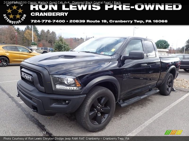Diamond Black Crystal Pearl / Black 2020 Ram 1500 Classic Warlock Quad Cab 4x4