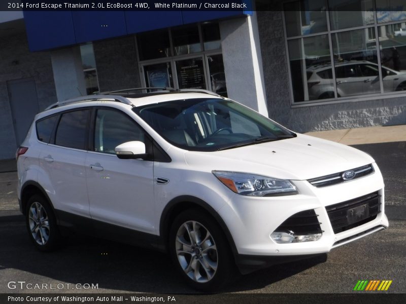 White Platinum / Charcoal Black 2014 Ford Escape Titanium 2.0L EcoBoost 4WD
