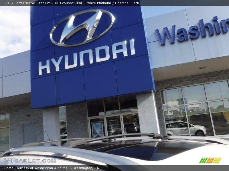 White Platinum / Charcoal Black 2014 Ford Escape Titanium 2.0L EcoBoost 4WD