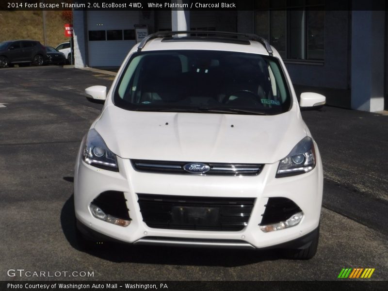 White Platinum / Charcoal Black 2014 Ford Escape Titanium 2.0L EcoBoost 4WD