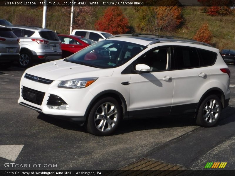 White Platinum / Charcoal Black 2014 Ford Escape Titanium 2.0L EcoBoost 4WD