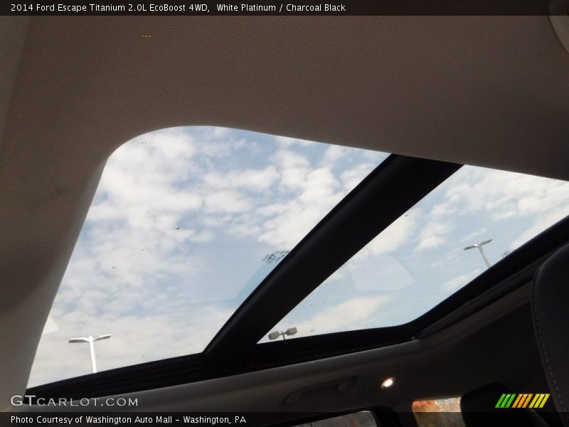 White Platinum / Charcoal Black 2014 Ford Escape Titanium 2.0L EcoBoost 4WD