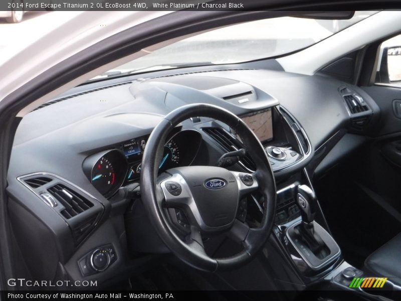 White Platinum / Charcoal Black 2014 Ford Escape Titanium 2.0L EcoBoost 4WD