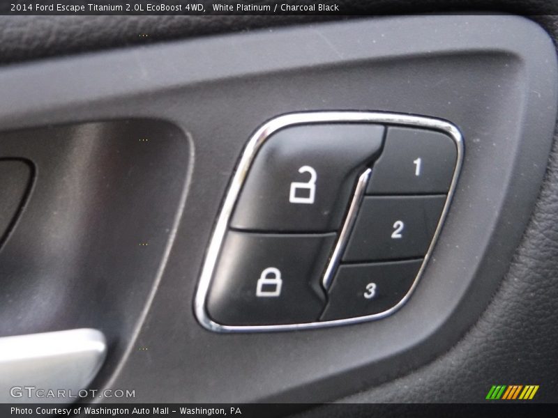 White Platinum / Charcoal Black 2014 Ford Escape Titanium 2.0L EcoBoost 4WD