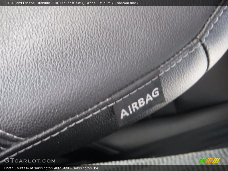 White Platinum / Charcoal Black 2014 Ford Escape Titanium 2.0L EcoBoost 4WD