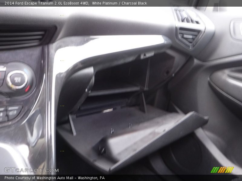 White Platinum / Charcoal Black 2014 Ford Escape Titanium 2.0L EcoBoost 4WD