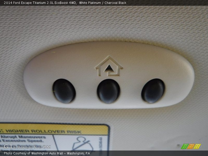 White Platinum / Charcoal Black 2014 Ford Escape Titanium 2.0L EcoBoost 4WD