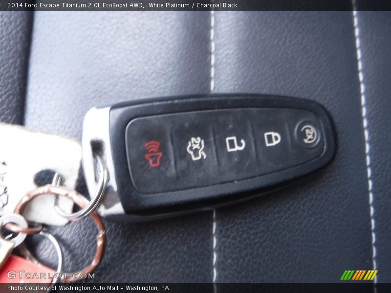 White Platinum / Charcoal Black 2014 Ford Escape Titanium 2.0L EcoBoost 4WD
