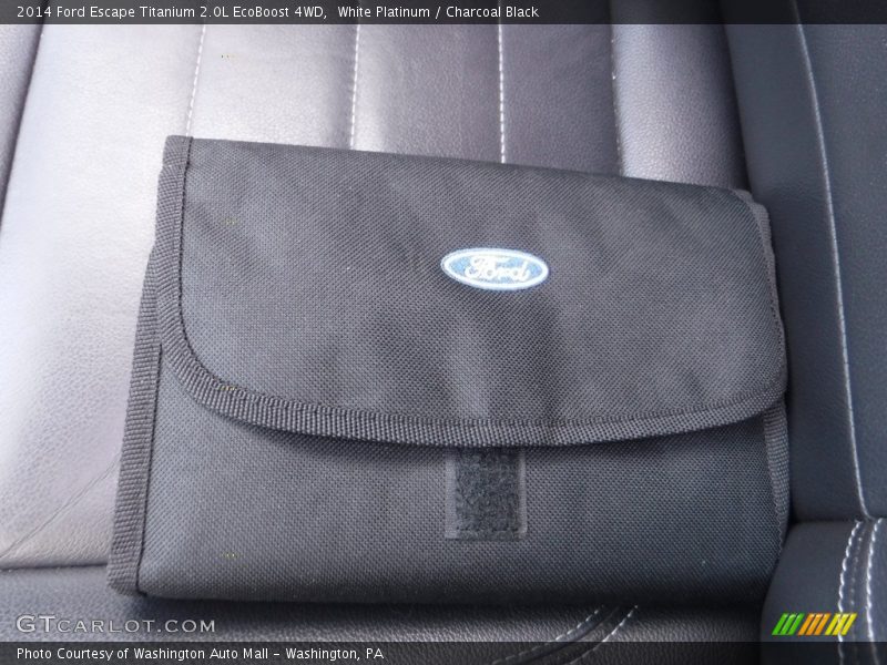White Platinum / Charcoal Black 2014 Ford Escape Titanium 2.0L EcoBoost 4WD
