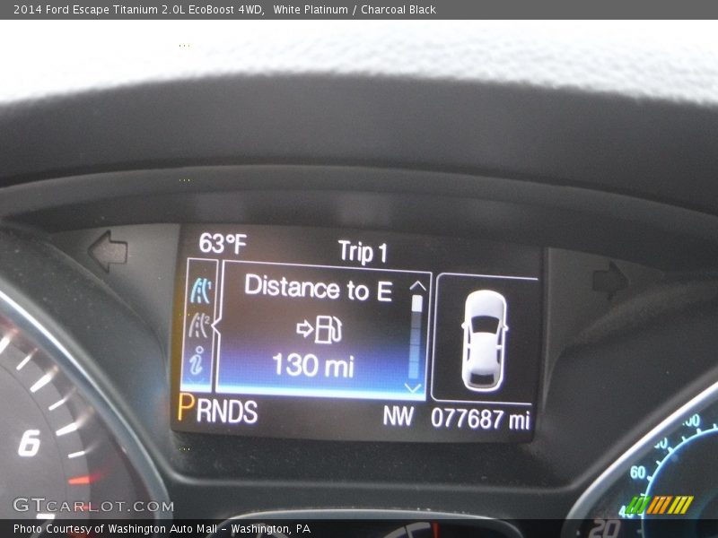 White Platinum / Charcoal Black 2014 Ford Escape Titanium 2.0L EcoBoost 4WD