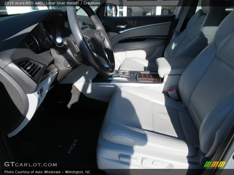 Lunar Silver Metallic / Graystone 2018 Acura MDX AWD