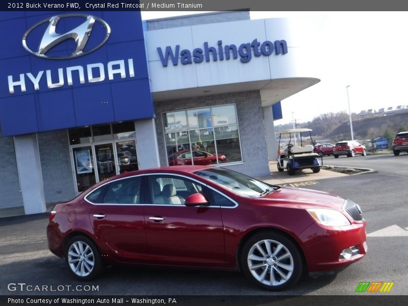 Crystal Red Tintcoat / Medium Titanium 2012 Buick Verano FWD