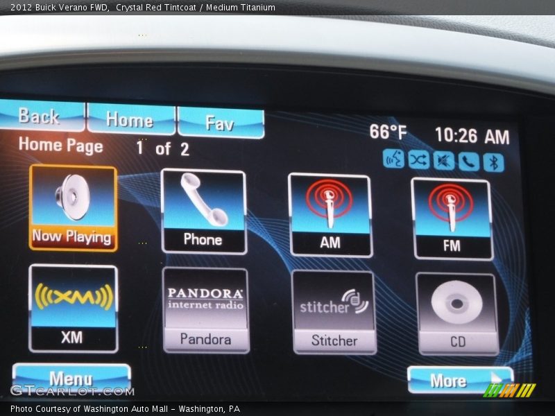 Crystal Red Tintcoat / Medium Titanium 2012 Buick Verano FWD