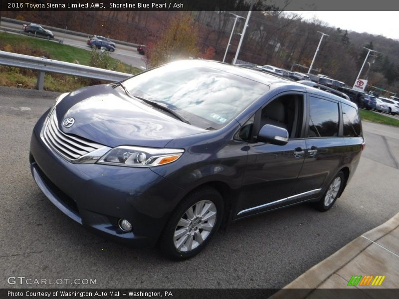 Shoreline Blue Pearl / Ash 2016 Toyota Sienna Limited AWD