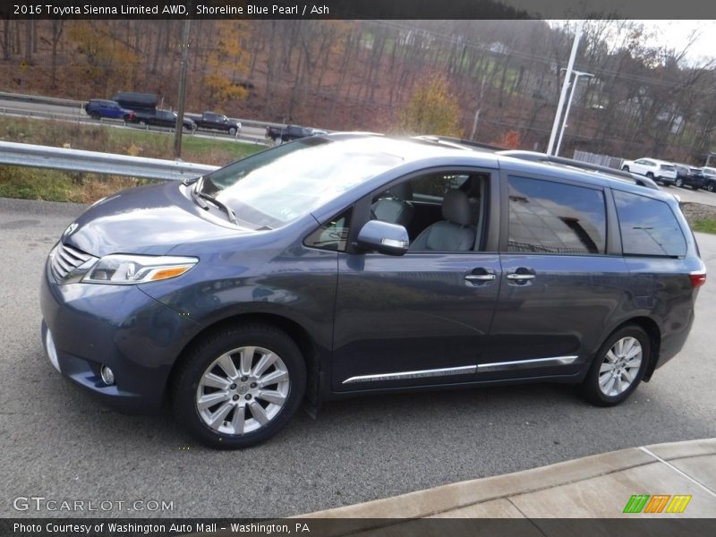 Shoreline Blue Pearl / Ash 2016 Toyota Sienna Limited AWD
