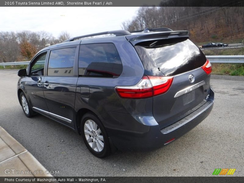 Shoreline Blue Pearl / Ash 2016 Toyota Sienna Limited AWD