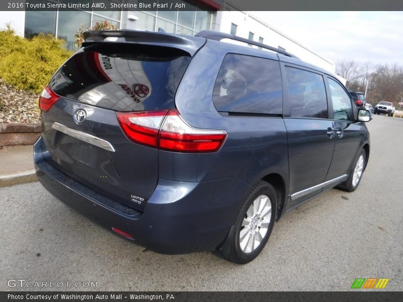 Shoreline Blue Pearl / Ash 2016 Toyota Sienna Limited AWD