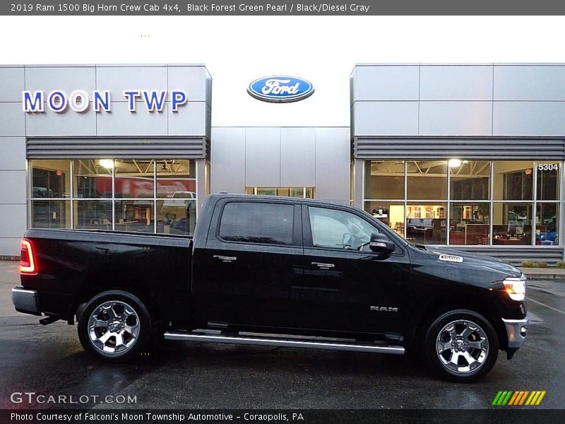 Black Forest Green Pearl / Black/Diesel Gray 2019 Ram 1500 Big Horn Crew Cab 4x4