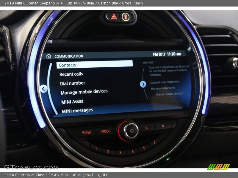 Lapisluxury Blue / Carbon Black Cross Punch 2019 Mini Clubman Cooper S All4