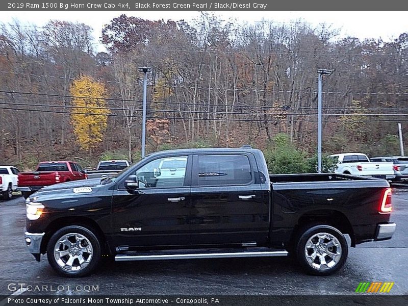 Black Forest Green Pearl / Black/Diesel Gray 2019 Ram 1500 Big Horn Crew Cab 4x4