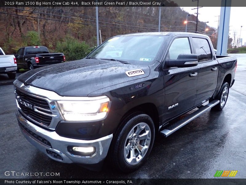 Black Forest Green Pearl / Black/Diesel Gray 2019 Ram 1500 Big Horn Crew Cab 4x4