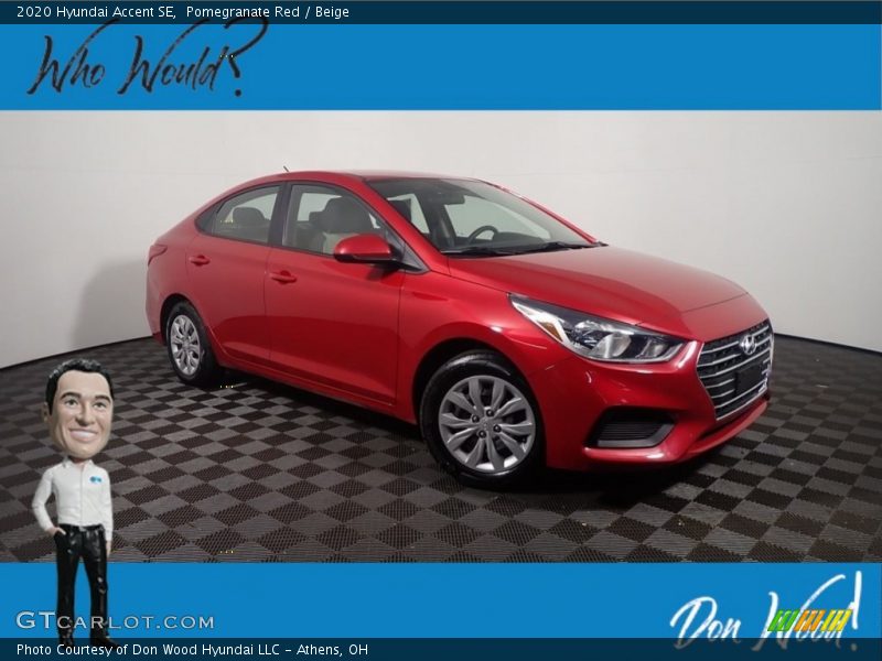 Pomegranate Red / Beige 2020 Hyundai Accent SE