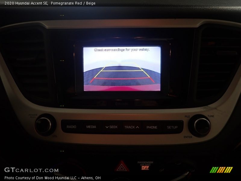 Pomegranate Red / Beige 2020 Hyundai Accent SE