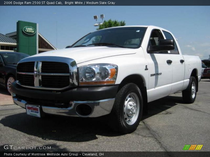 Bright White / Medium Slate Gray 2006 Dodge Ram 2500 ST Quad Cab