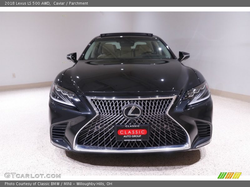 Caviar / Parchment 2018 Lexus LS 500 AWD