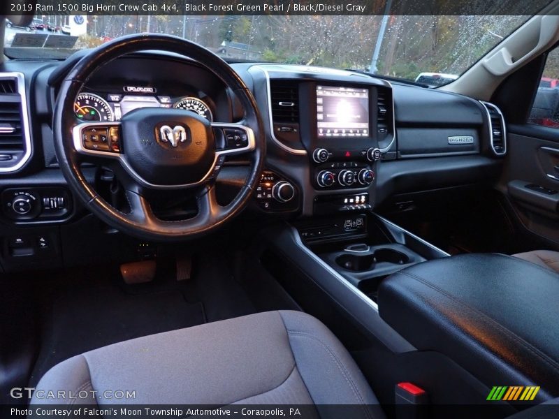 Black Forest Green Pearl / Black/Diesel Gray 2019 Ram 1500 Big Horn Crew Cab 4x4