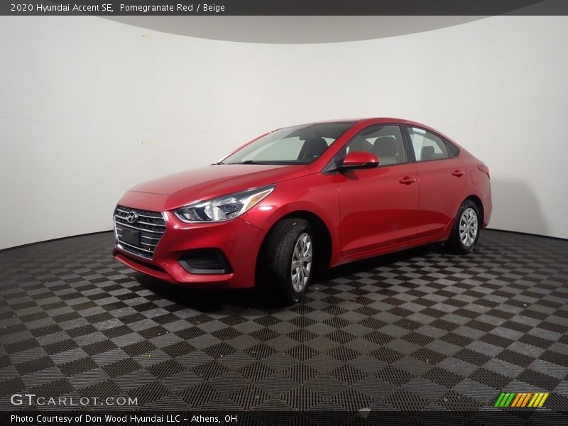 Pomegranate Red / Beige 2020 Hyundai Accent SE