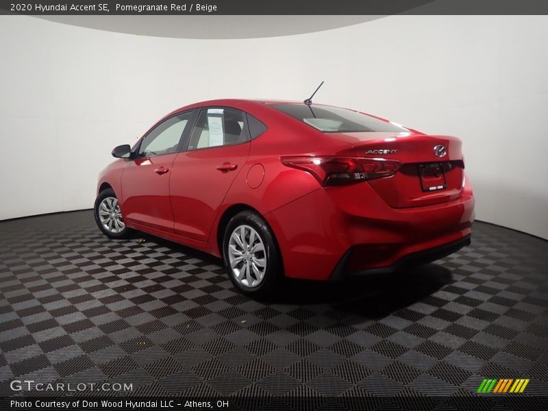 Pomegranate Red / Beige 2020 Hyundai Accent SE