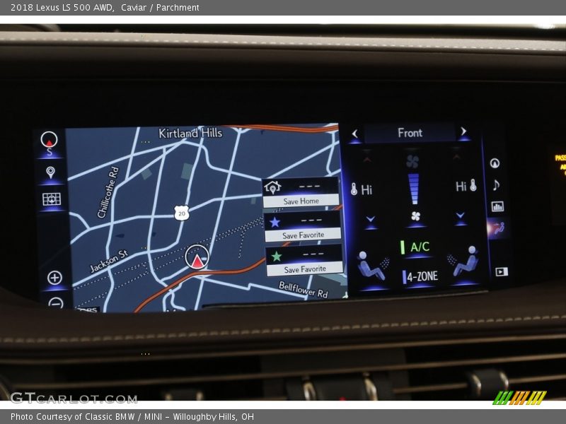 Caviar / Parchment 2018 Lexus LS 500 AWD