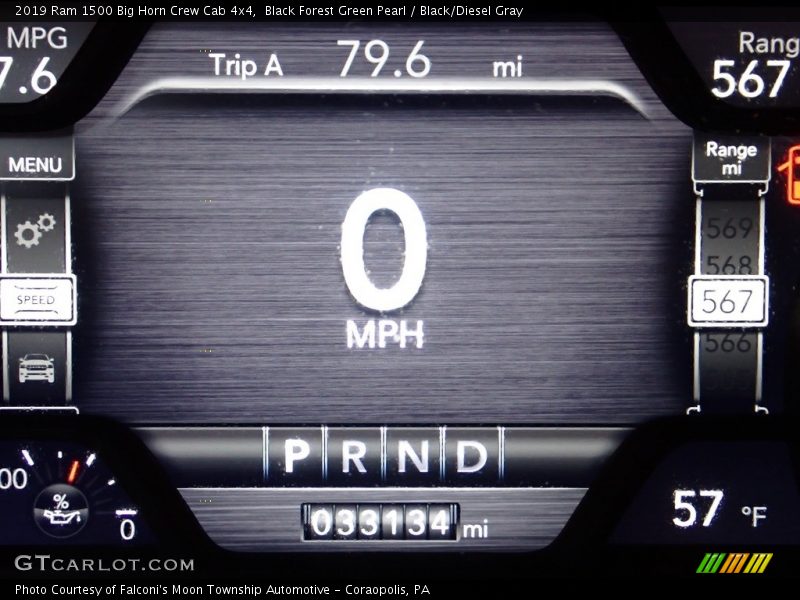 Black Forest Green Pearl / Black/Diesel Gray 2019 Ram 1500 Big Horn Crew Cab 4x4