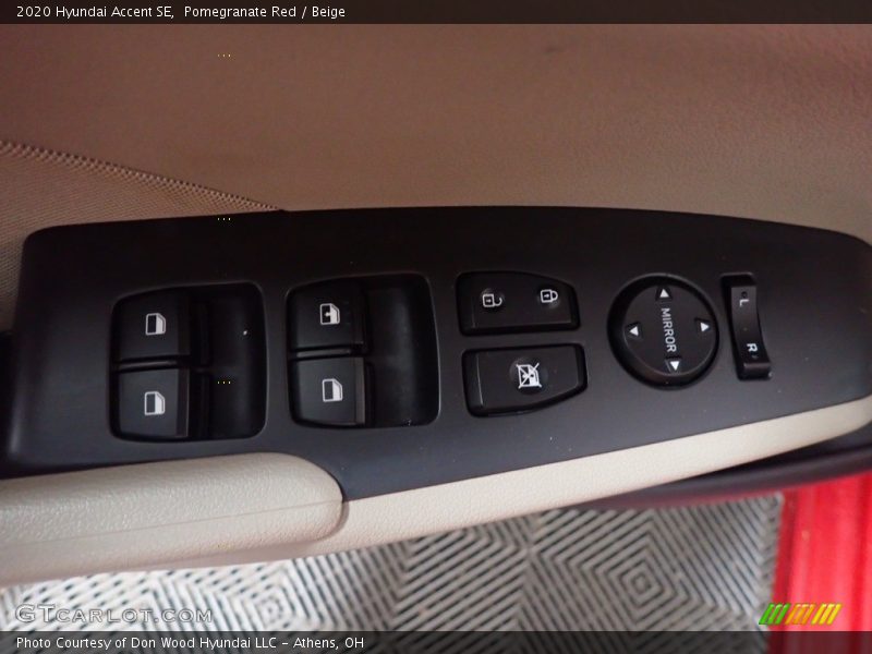 Pomegranate Red / Beige 2020 Hyundai Accent SE