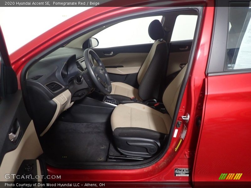 Pomegranate Red / Beige 2020 Hyundai Accent SE