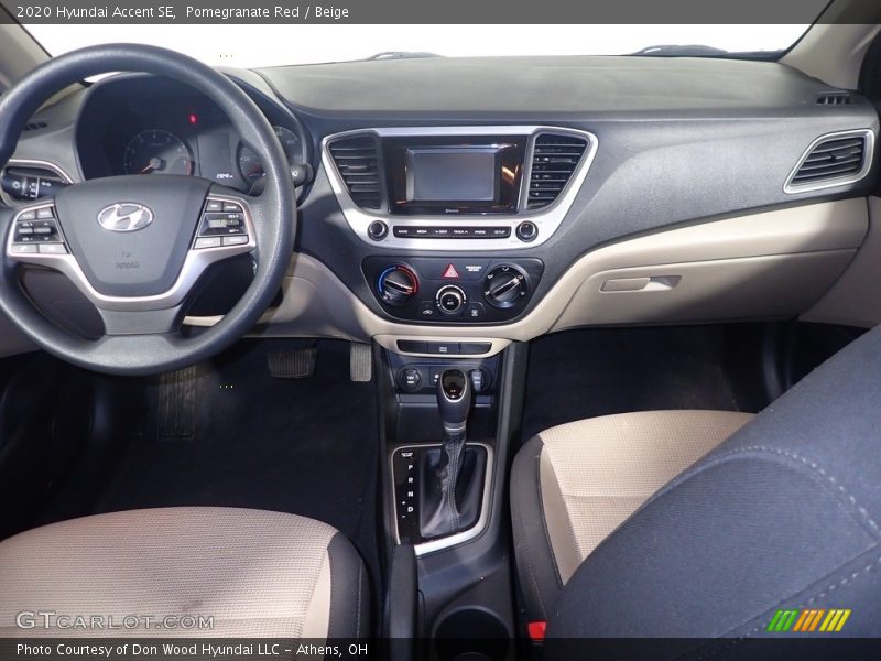 Pomegranate Red / Beige 2020 Hyundai Accent SE
