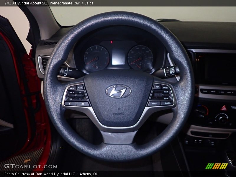 Pomegranate Red / Beige 2020 Hyundai Accent SE