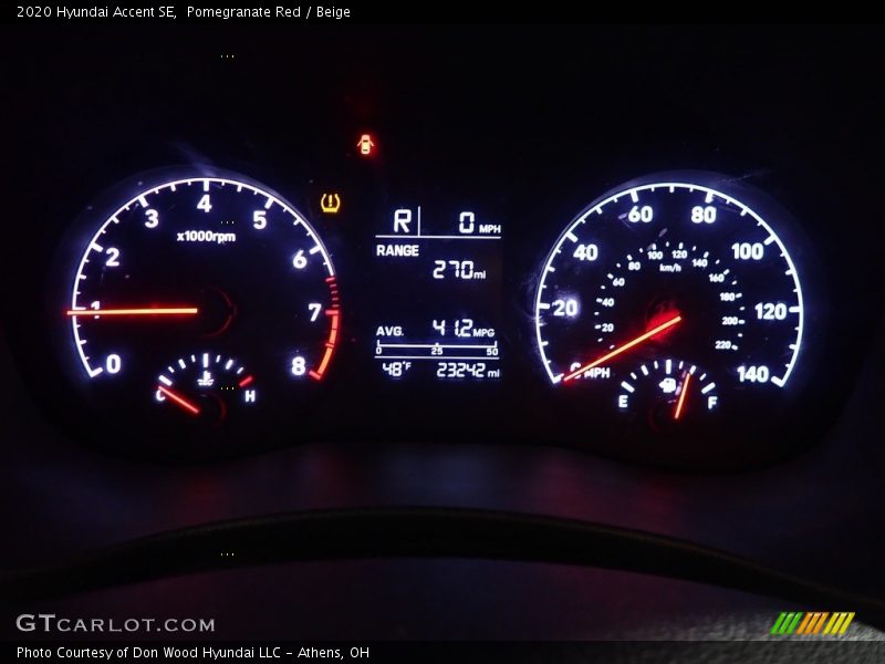 Pomegranate Red / Beige 2020 Hyundai Accent SE